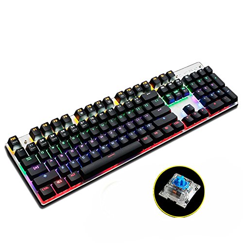 Amazon.co.jp: ALICESHOP メカニカル ゲーミング キーボード ブルー